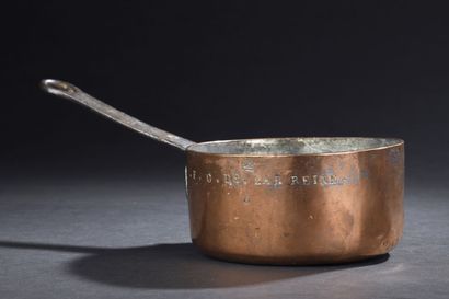 Copper saucepan of the service of Marie-Antoinette,...