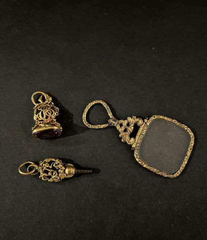 Gold watch key and seal, Louis-Philippe period
With...