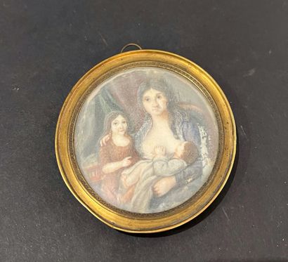 null Quatre miniatures
- École FRANÇAISE du XVIIIe siècle
Portrait de Mademoiselle...