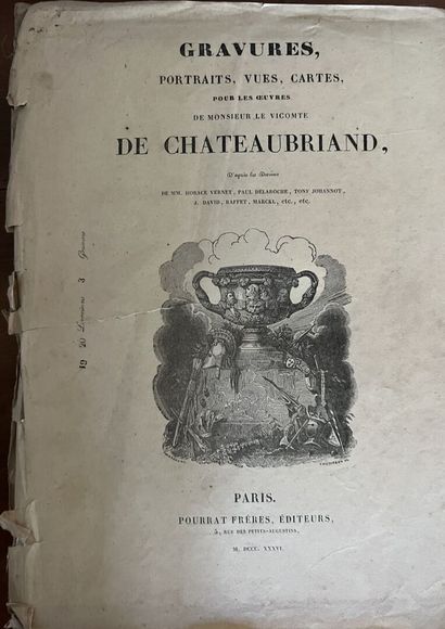 null CHATEAUBRIAND
Lot de gravures, portraits, vues et cartes pour les oeurvres de...