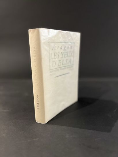 null ARAGON (Louis). Les Yeux d'Elsa. Paris, Éditions Pierre Seghers, 1945. Petit...