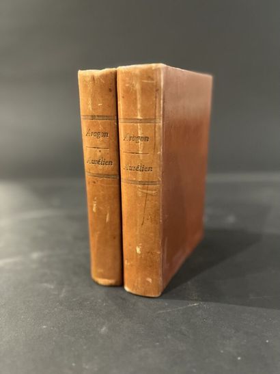 null ARAGON (Louis). Aurélien. Roman. Fribourg, Egloff, s. d. [1945]. 2 volumes in-8°,...