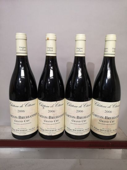 null 4 bouteilles CORTON Grand cru "Bressandes" - Ph. BOUZEREAU (Château de Citeaux)...