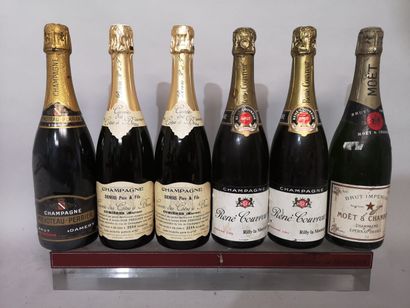 6 bouteilles CHAMPAGNE des Années 1970/ 1980...