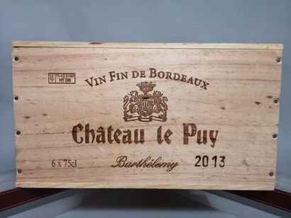 null 6 bouteilles Château Le PUY Cuvée "Barthélémy" - Francs Cotes de Bordeaux 2013...