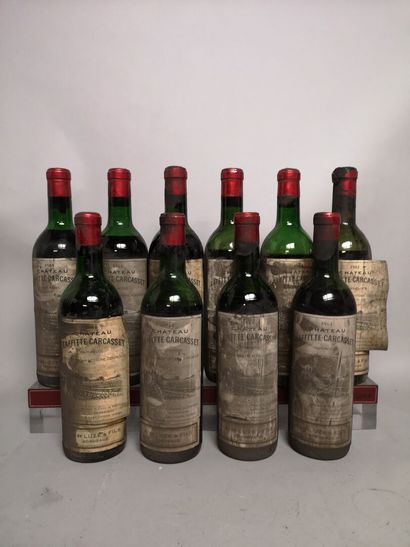 10 bouteilles Château LAFITE CARCASSET 1961...