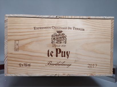 null 12 bouteilles Château Le PUY Cuvée "Barthélémy" - Francs Cotes de Bordeaux 2017...