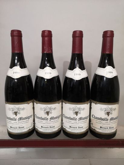 null 4 bouteilles CHAMBOLLE MUSIGNY 1er cru "Les Chatelots" - Bernard AMIOT 1999...