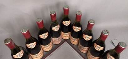 null 9 bouteilles GEVREY CHAMBERTIN - GERICOT GAUTHIER 1970 Etiquettes légèrement...