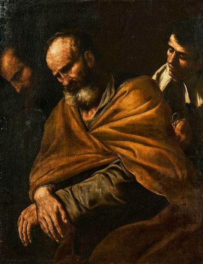 null Francesco FRACANZANO (1612-1656)
Saint Pierre et saint Paul menés au martyr
Toile.
Restaurations...