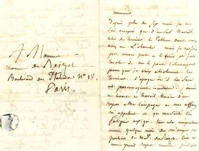 null Anne-Louis GIRODET-TRIOSON. L.A.S., [mai-juin 1819 ?], à Étienne de REISET ;...