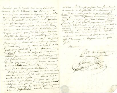 null Anne-Louis GIRODET-TRIOSON. L.A.S., [fin janvier 1819 ?], à Madame de REISET...