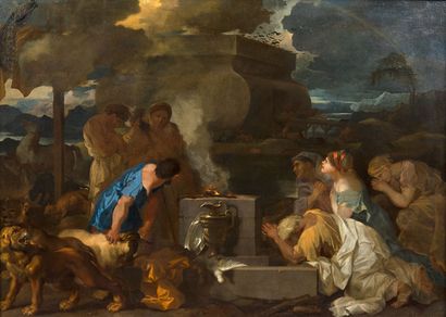 null Sebastien BOURDON (Montpellier 1616 - Paris 1671)
The sacrifice of Noah at the...
