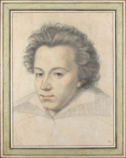 null Daniel DUMONSTIER (1574-1646)
Portrait d'homme
Pierre noire et estompe, sanguine.
32...