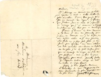 null Anne-Louis GIRODET-TRIOSON. L.A.S., [29 septembre 1819 ? (datée 1824 par Mme...