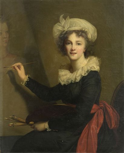 null After Louise Elisabeth VIGÉE LEBRUN (1755-1842) Self-portrait
Oil on canvas.
Bears...