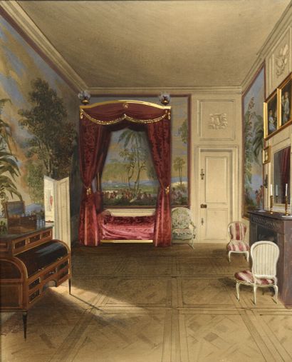 null James ROBERTS (actif entre 1824 et 1867)
Chambre du général Pierre Cuillier-Perron...