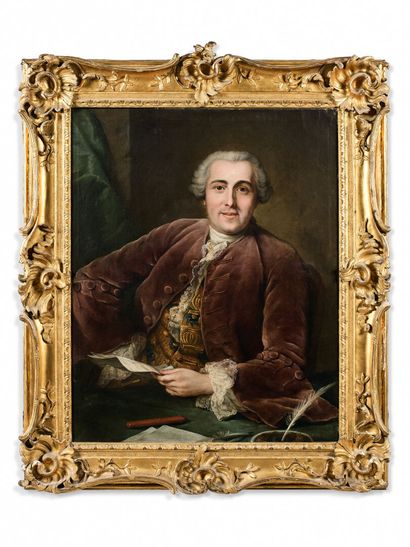null Donatien NONOTTE (1708-1785)
Portrait d'Etienne Grangier (1719-1797)
Toile.
Signé...