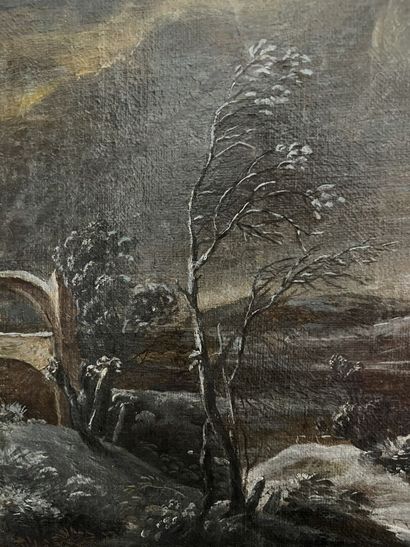 null Attributed to Willem Van Bemmel (1630-1708)
Snowy landscape
Canvas.
51 x 71...