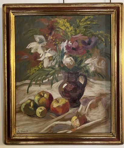 null Marthe ORANT (1874-1957)
Pichet de fleurs
Huile sur panneau.
59 x 47 cm

Marthe...