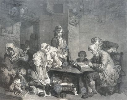 After Greuze, 18th century
The reading of...