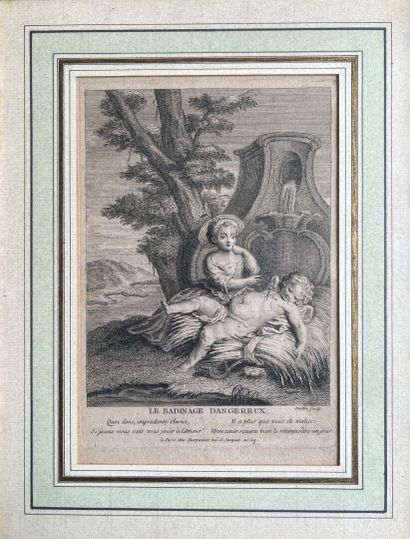 null D'après Sébastien Bourdon (1616-1671)
La reine Christine de Suède (1826-1869)
Gravure
26...