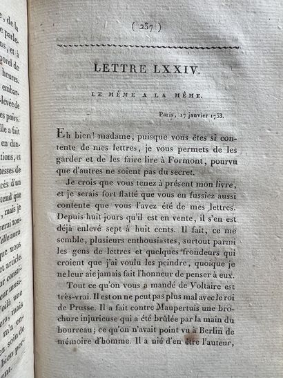 null Lettre de Madame du Deffand,
Tome 1 à 4 datés 1812 relié cuir.
Correspondance...