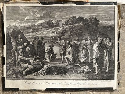 null French school, 18th century
Lot of five engravings by Benoist Audran after Nicolas...