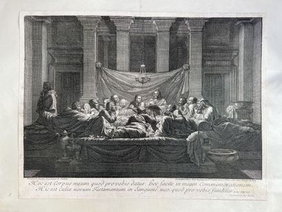 null Ecole française, XVIIIe
Lot de cinq gravures de Benoist Audran d'après Nicolas...