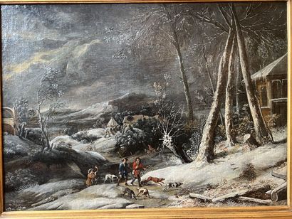 null Attributed to Willem Van Bemmel (1630-1708)
Snowy landscape
Canvas.
51 x 71...