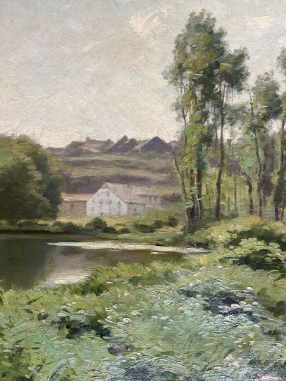 null J. ROBERT, 1894
Vue du quai Baudon le long de l'Armançon à Semur-en-Auxois sur...