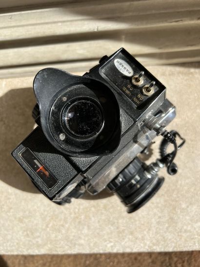 null Zenza Bronica camera, 6 x9, Nikkor-P 1:2.8 focal length = 7.5 cm 
Electric motor...