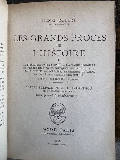 null MANNETTE de livres XVIIIe et XIXe et XXe siècle comprenant :
Histoire de Napoléon...