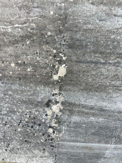 null Grande plaque en pierre marbrière, XIXe
H. 253 cm, L. 60,7 cm, P. 32 mm