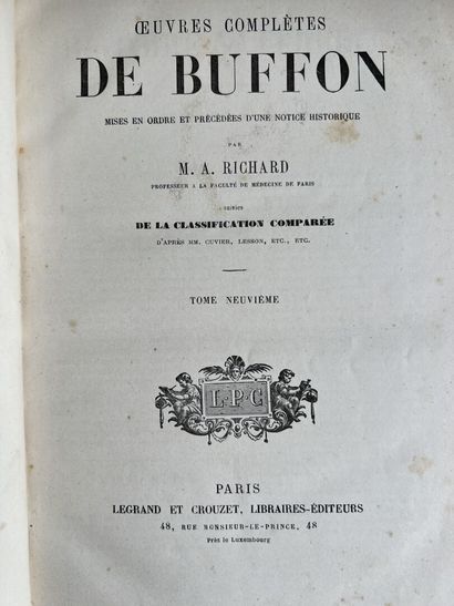 null BUFFON, Oeuvres complètes
Cinq tomes : Minéraux (T.1 & 2), Carnassiers (T.3),...