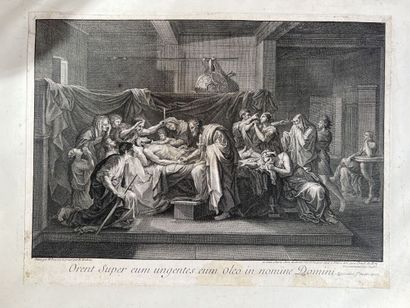 null Ecole française, XVIIIe
Lot de cinq gravures de Benoist Audran d'après Nicolas...