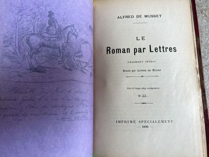 null Alfred de Musset,
Trois éditions originales, l'une abritant un mot signé de...