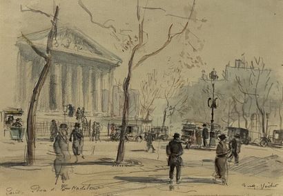 null Eugène Véder (1876-1936)
Lot de neuf dessins
Paris, Panthéon 1922 - Paris, place...