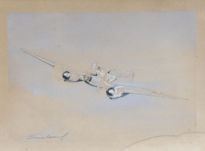 null FRENCH SCHOOL, mid 20th century 
Two French Military Aircraft (including a Bloch...