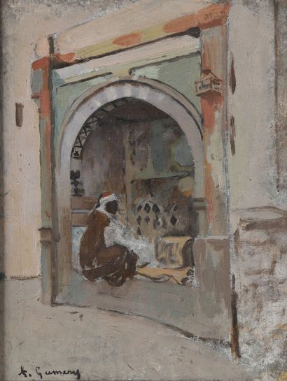 null Adolphe GUMERY (1861-1943)
Scènes orientalistes
Deux huiles sur isorel.
25,5...