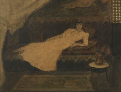 George BOTTINI (1874-1907)
Femme au sofa,...