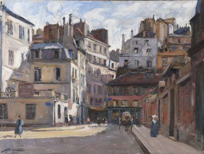 null Lucien Hector JONAS (1880-1947) 
Rue de l'Abbaye, Saint-Germain-des-Prés, 1926
Oil...