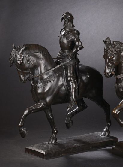 null Daniel Joseph BACQUE (1874-1947)
Cavalier en armure
Statue équestre en bronze...