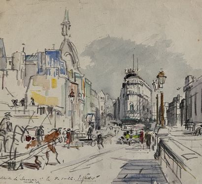 null Eugène Véder (1876-1936)
Lot de 6 dessins
Paris, place du Chatelet, la fontaine...