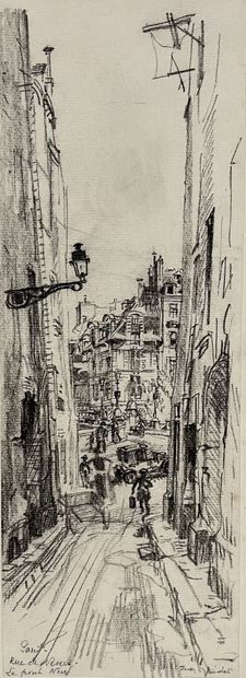 null Eugène Véder (1876-1936)
Lot de sept dessins
Paris, rue Mouffetard 21 oct 23...