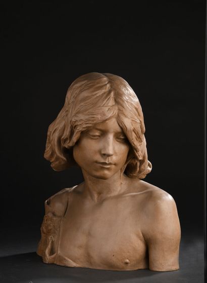 null SEVRES
Alfred-Charles LENOIR (1850-1920), after
Bust of Saint John the Baptist
Terracotta.
Signed....