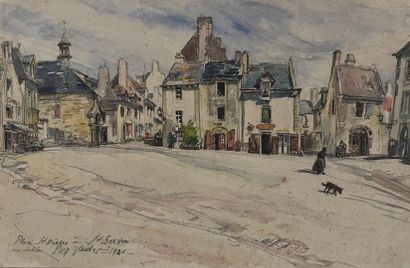 null Eugène Véder (1876-1936)
Lot de six dessins
Concarneau - Entrée de la ville...