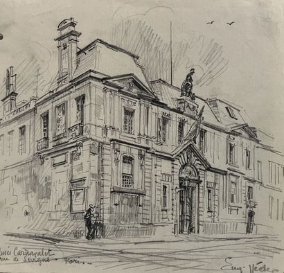 null Eugène Véder (1876-1936)
Lot de neuf dessins
Paris, Panthéon 1922 - Paris, place...