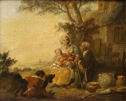 null Louis Joseph WATTEAU dit WATTEAU de LILLE (1731-1798)
L'heureuse famille
Paire...