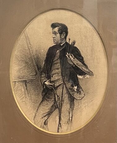 null Eugene LAGIER (1817-1892)
Portrait of Vincent Cordouan (1810-1893) in front...